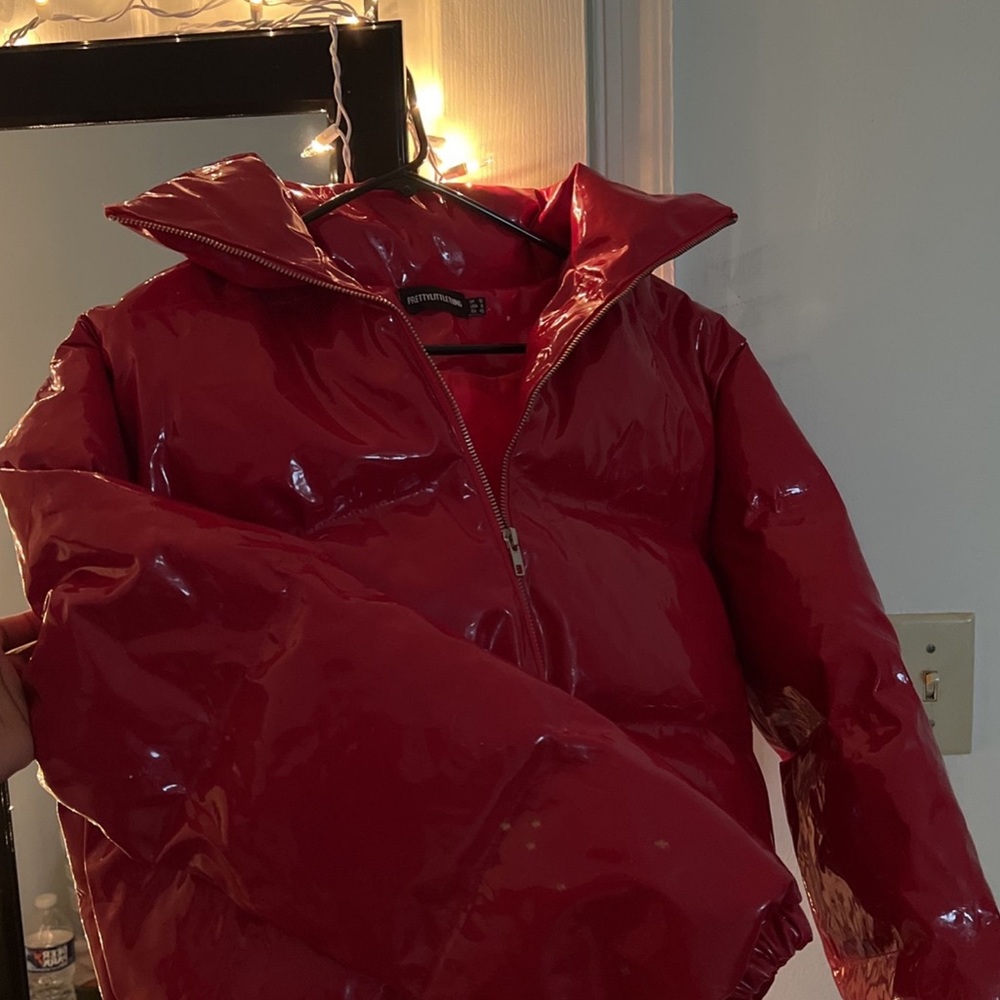 PLT Red Puffer Coat/ Bubble coat